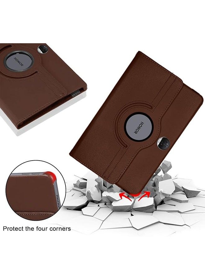 general Compatible with Honor Pad 9 12.1 Inch Tablet, PU Leather Case 360° Rotatable Multi-Angle Protection Stand Protective Case for Honor Pad 9 - Image 4