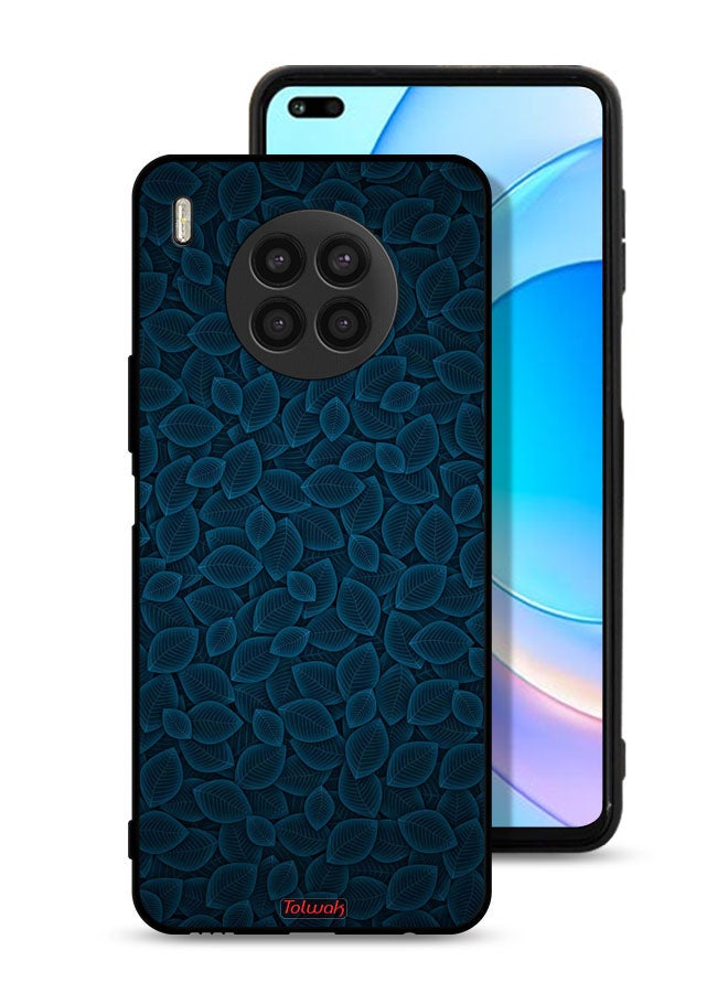 Tolwak Huawei nova 8i Protective Case Cover Digital Art Leaves Pattern - Image 1