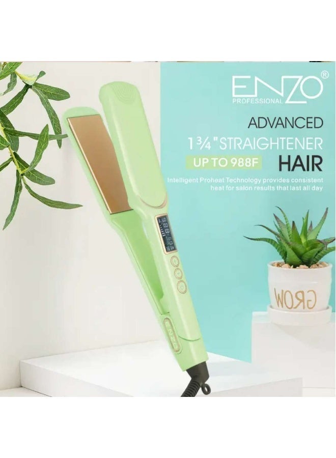 ENZO Professional مكواة شعر إنزو الاحترافية EN‑3128 – 110‑240 فولت مع لوحات سيراميك لتصفيف ناعم وخالي من التجاعيد – النسخة الدولية - Image 2