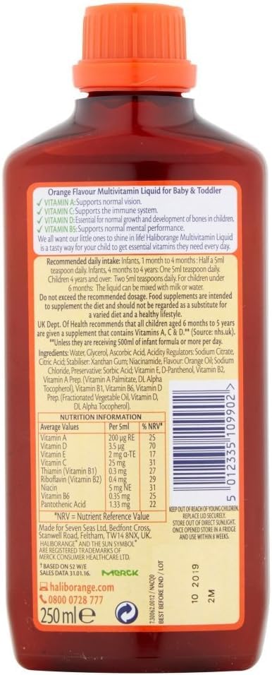 Haliborange (2 Pack) - Haliborange - Baby and Toddler Liquid | 250ml | 2 Pack Bundle - Image 2
