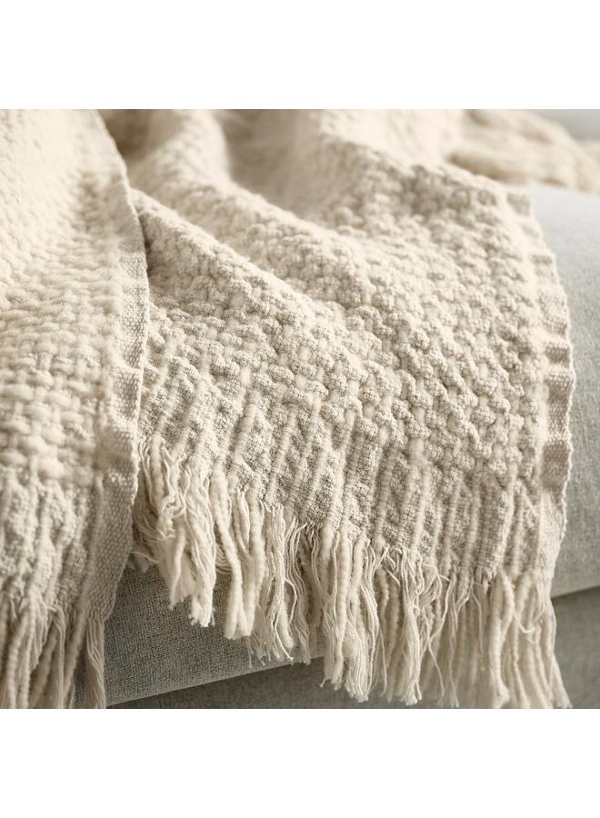 زبون بطانية، أبيض عاجي، 130×170 سم - Image 2