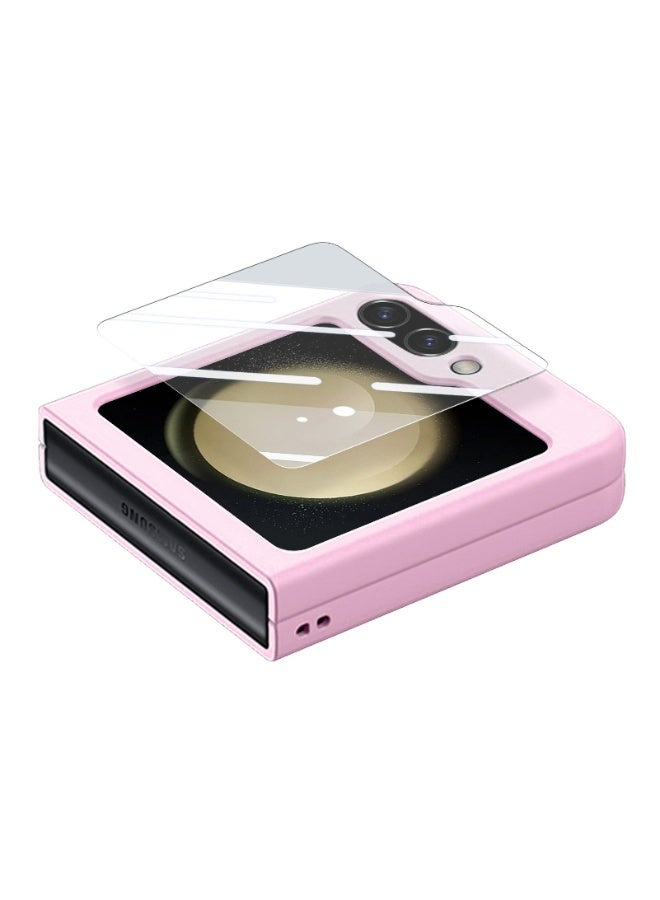 general Compatible with Galaxy Z Flip 7 2025 Case with Ring, with Electroplated Three-axis Ring Stand  Screen Protector, Slim Skin-feeling PC Protective Case for Z Flip7 - Image 4