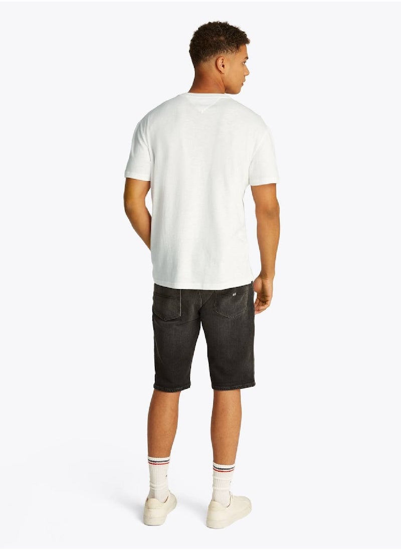 TOMMY JEANS - Men's Regular Fit T-Shirt - Cotton, White - Image 1