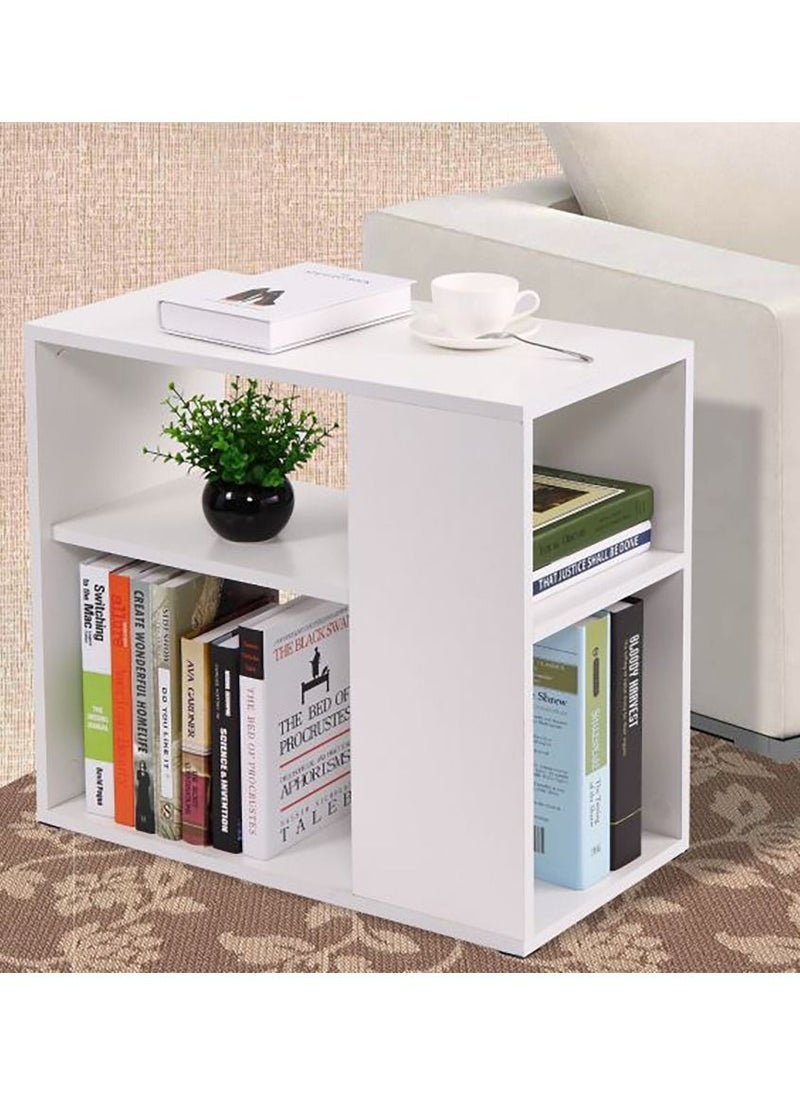 MODERN HOME - Side table and coffee table with storage space - White - Image 1
