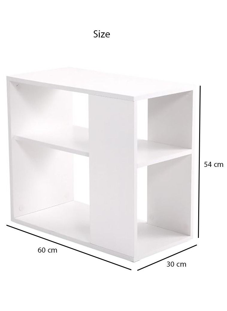 MODERN HOME - Side table and coffee table with storage space - White - Image 1