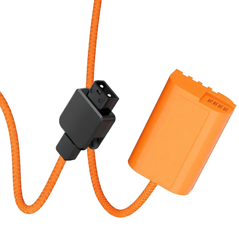 Dmw-Blk22 Dummy Battery: Orange 8.4V/3A Stable Power Supply Coupler - D-Tap Adapter for Panasonic Lumix Long Video Recording Live Streaming - Image 4