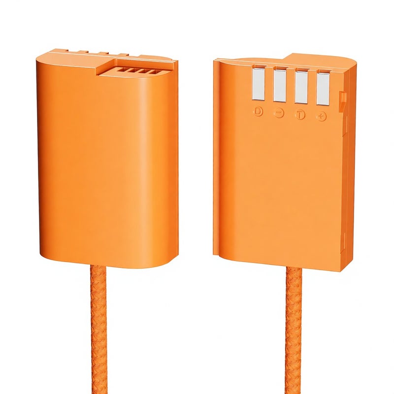 Dmw-Blk22 Dummy Battery: Orange 8.4V/3A Stable Power Supply Coupler - D-Tap Adapter for Panasonic Lumix Long Video Recording Live Streaming - Image 3