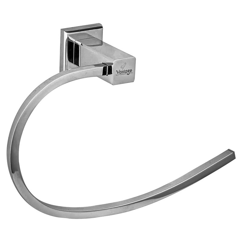 Vantage VCK2013 100 Brass Towel Ring Wall Mounted Chrome Finish Cloth Hanging Bathroom Accessory Napkin Hang for Seamless Luxurious Decor - Image 1