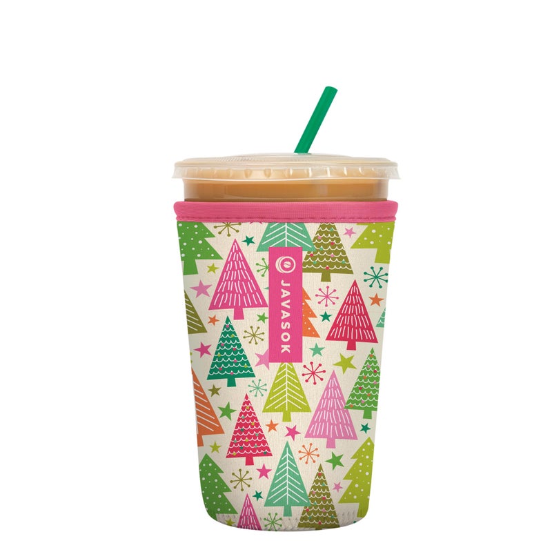 Sok It Java Sok Iced Coffee & Cold Soda Insulated Neoprene Cup Sleeve (Festive Forest  Medium: 22-28oz) - Image 1