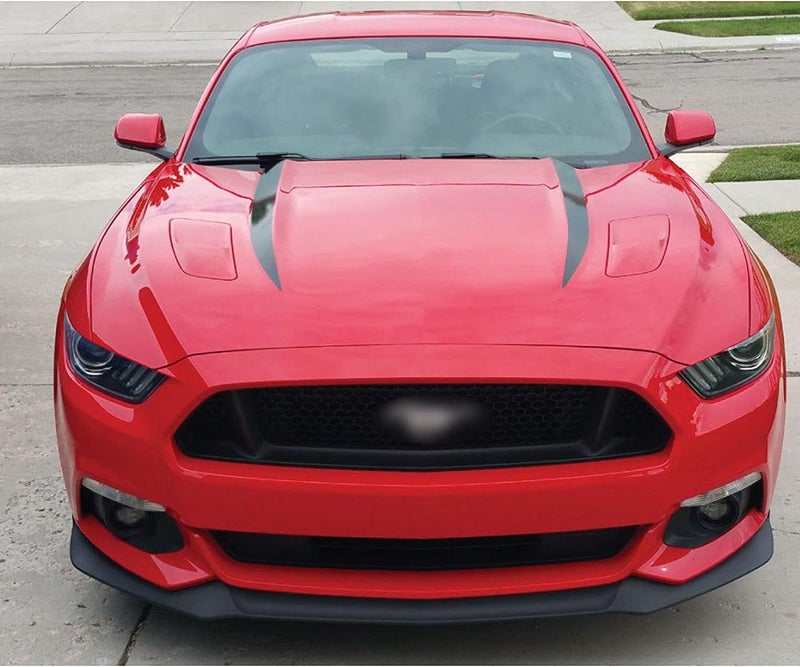 XOTIC TECH Hood Spear Side Stripe Decal Sticker for Ford Mustang 2015-2023, Glossy Black - Image 5