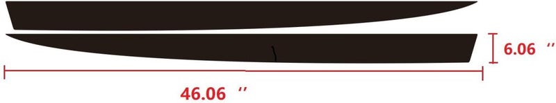 XOTIC TECH Hood Spear Side Stripe Decal Sticker for Ford Mustang 2015-2023, Glossy Black - Image 2