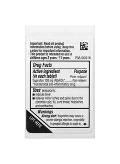 Advil Advil, Junior Strength, Chewables, Ages 2-11, Grape, 100 mg , 24 Chewable Tablets  - Image 2