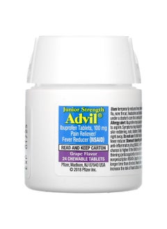 Advil Advil, Junior Strength, Chewables, Ages 2-11, Grape, 100 mg , 24 Chewable Tablets  - Image 5