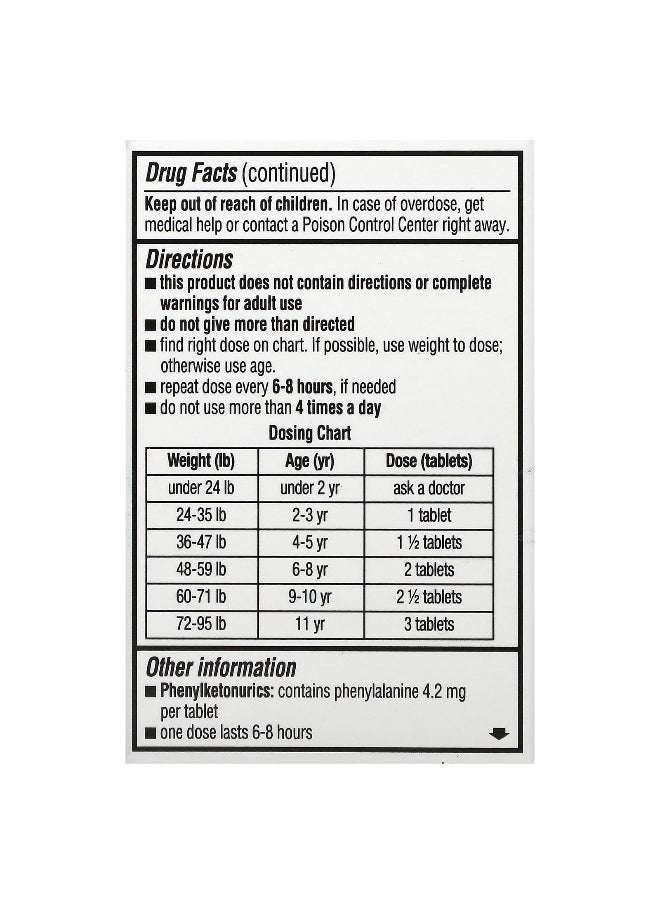 Advil - Advil, Junior Strength, Chewables, Ages 2-11, Grape, 100 mg , 24 Chewable Tablets - Image 1