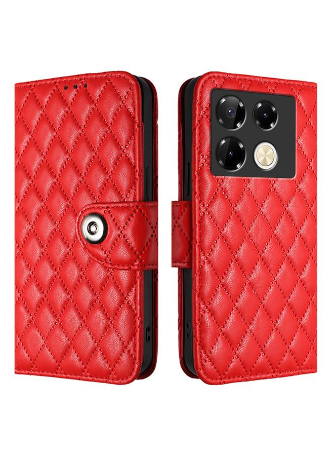 اس-توب جراب لهاتف Infinix Note 40 Pro 5G X6851 جراب هاتف جلدي قلاب بملمس معيني مع حبل تعليق - Image 2