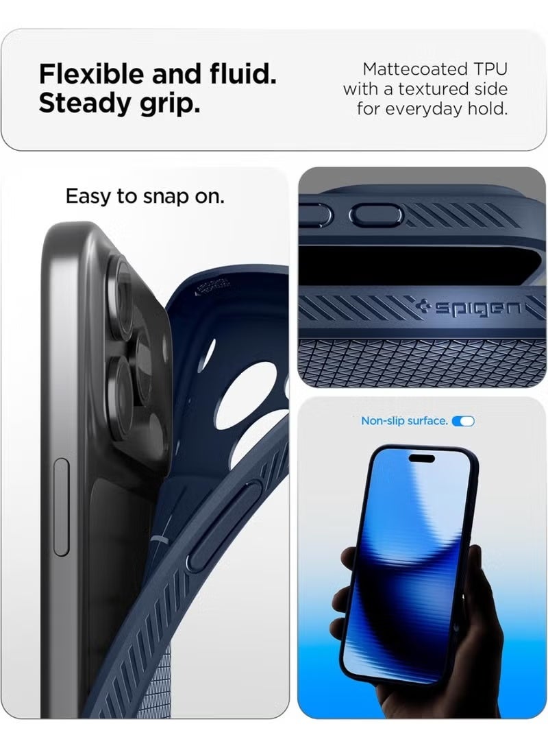 كارنييل غطاء حماية Liquid Air iPhone 17 Pro 2025 نحيف أزرق داكن مصنوع من مادة TPU الواقية، مقاوم للصدمات وخفيف الوزن ومقاوم للخدش، غطاء iPhone 17 Pro مضاد للانزلاق ومتين وناعم، متوافق مع MagSafe - Image 5