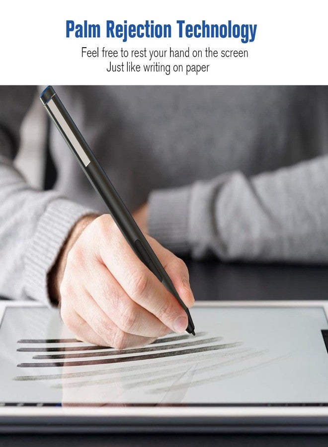 إيفر قلم iafer Stylus لأجهزة Surface، عمر افتراضي يصل إلى 3000 ساعة مع 1024 مستوى ضغط، متوافق مع أجهزة Surface Pro 8 و7 و6 و5 و4 و3، وSurface Laptop 4/3/2/1، وSurface Book 3/2/1، وSurface Go 3/2/1 - Image 4