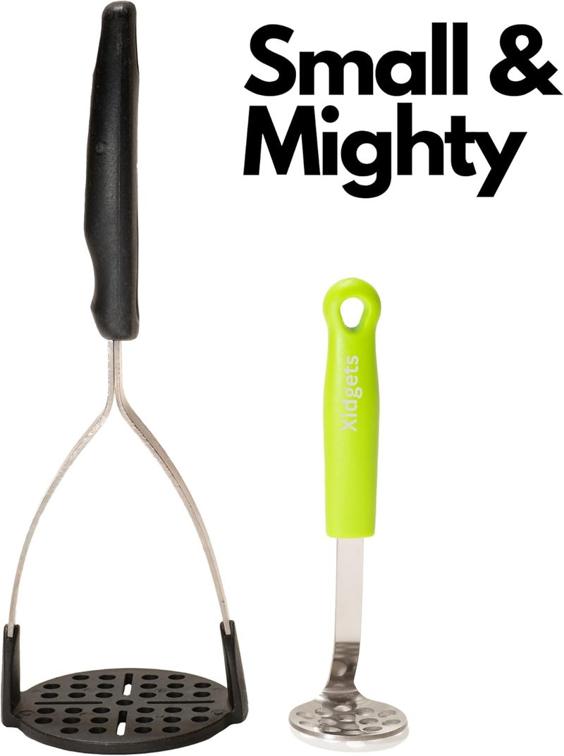 Xidgets Mini Avocado Masher, Small Potato Masher, Heavy Duty, Kitchen Utensil. Stainless Steel, Tiny Masher, Compact Mini Masher for Avocado - Effortless Guacamole Preparation, Dishwasher Safe.… (Green) - Image 5