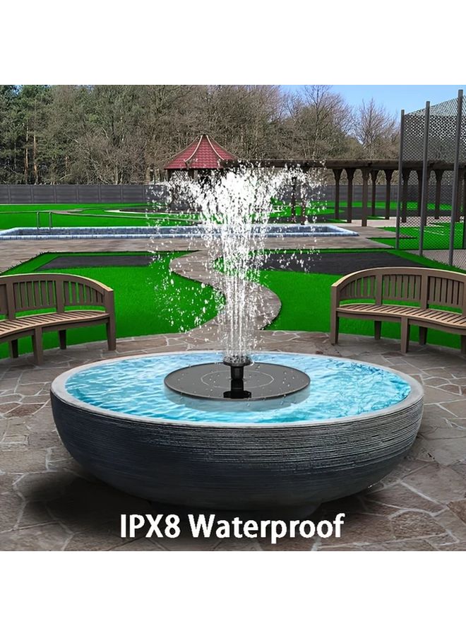 Solar Fountain Pump With 6 Nozzles Outdoor Water Feature Self Circulating - Image 5