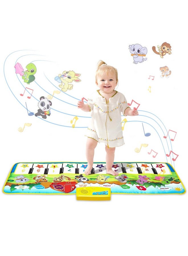 أم سانميرسن سجادة بيانو، سجادة موسيقية 39.5 بوصة × 14 بوصة، سجادة بيانو بها 8 أصوات آلات موسيقية للأطفال الصغار، سجادة رقص تعمل باللمس للأطفال من سن 1 إلى 3 سنوات، هدايا للأولاد والبنات - Image 1
