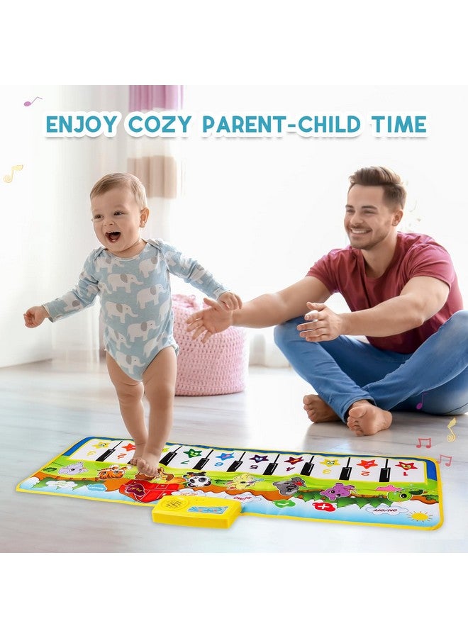 أم سانميرسن سجادة بيانو، سجادة موسيقية 39.5 بوصة × 14 بوصة، سجادة بيانو بها 8 أصوات آلات موسيقية للأطفال الصغار، سجادة رقص تعمل باللمس للأطفال من سن 1 إلى 3 سنوات، هدايا للأولاد والبنات - Image 5