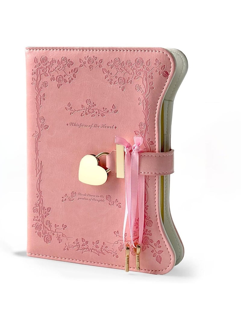 Diary with Lock and Key–360 Gold Edged Pages Journal Book B6 Secret Refillable Notebook with Pen and Butterfly Design for Women–Elegant & Secure Journal for Personal Thoughts and Creative Expression - Image 1