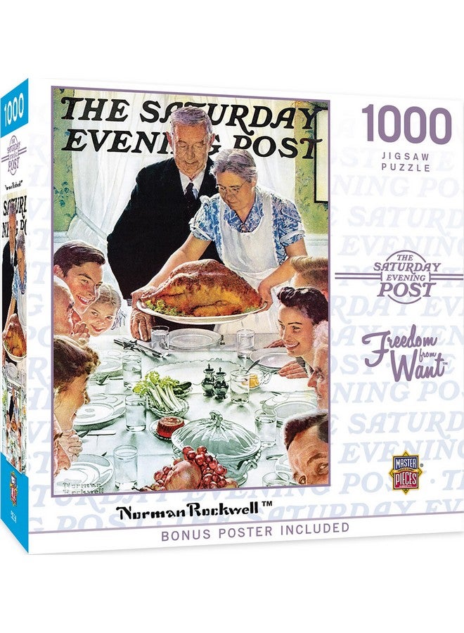 MasterPieces 1000 Piece Jigsaw Puzzle for Adults, Family, Or Youth - Freedom from Want - 19.25"x26.75" - Image 1