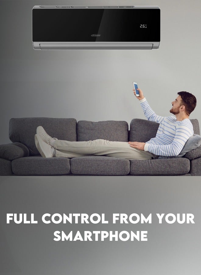 GeneralGold General Gold 1.5 Ton Air Conditioner 18000 BTU, T3 Cool Only, Black Panel with WIFI Control, Energy-Efficient R410, Quiet Operation, Split AC Rotary System With Remote and Pipe Kit (1.5Ton) - Image 4