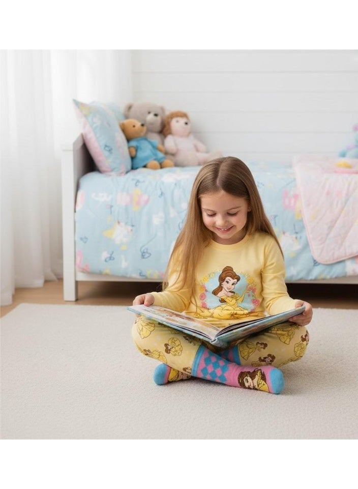 ديزني برنسيس جوارب ديزني برنسيس بيل للكاحل، مزودة بنعل مانع للانزلاق، من إنتاج كيدز تي في - Image 4