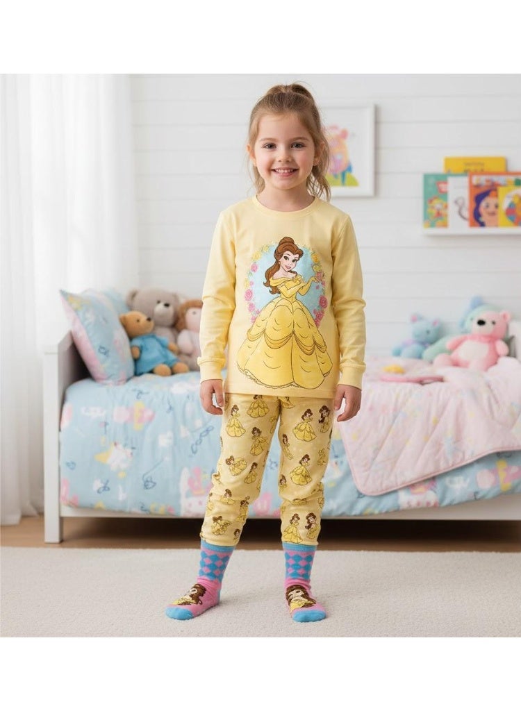 ديزني برنسيس جوارب ديزني برنسيس بيل للكاحل، مزودة بنعل مانع للانزلاق، من إنتاج كيدز تي في - Image 3