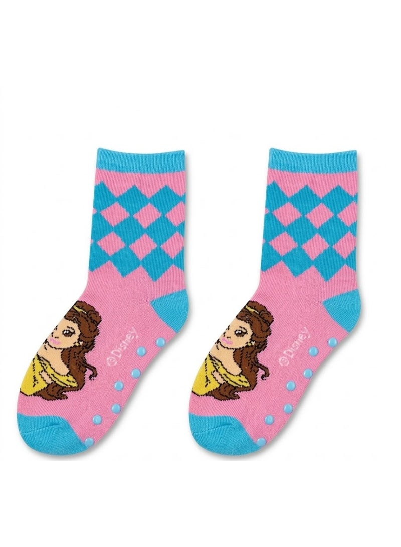 Disney Princess Belle ankle socks with non-slip grips on the sole,
by Kids tv - Image 1