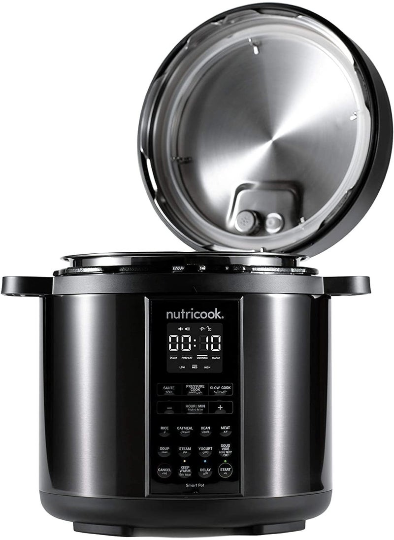 nutricook Smart Pot 2, 8 Liters, 9 In 1 Electric Pressure Cooker, Steamer, Sauté Pot, Yogurt Maker & More, 12 Programs With New Lid  - Image 1