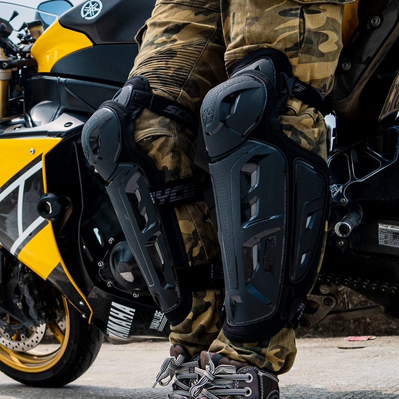 Scoyco Motorcycle Knee Pads for Men CE Level 1 Motocross Knee Shin Guards Protective Gear with 45180 Knee Flexibility Design and Adjustable Elastic Bands - Image 5