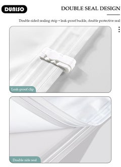 DUNISO 4 PCS Portable Vacuum Storage Bag with Electric Pump, Reusable Travel Vacuum Sealer Bags, Compression Airtight Sealer Bags with Seal Special-Grip Clip, Space Saver Compression Bags for Clothes, Mattress, Blanket, Duvets, Pillows, Comforters, Quilt  - Image 3