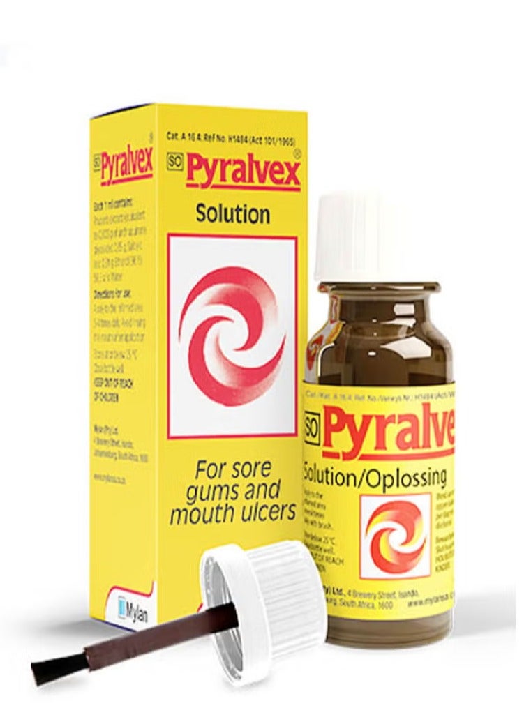 Pyralvax Sore Gum And Mouth Ulcer Solution 10Ml