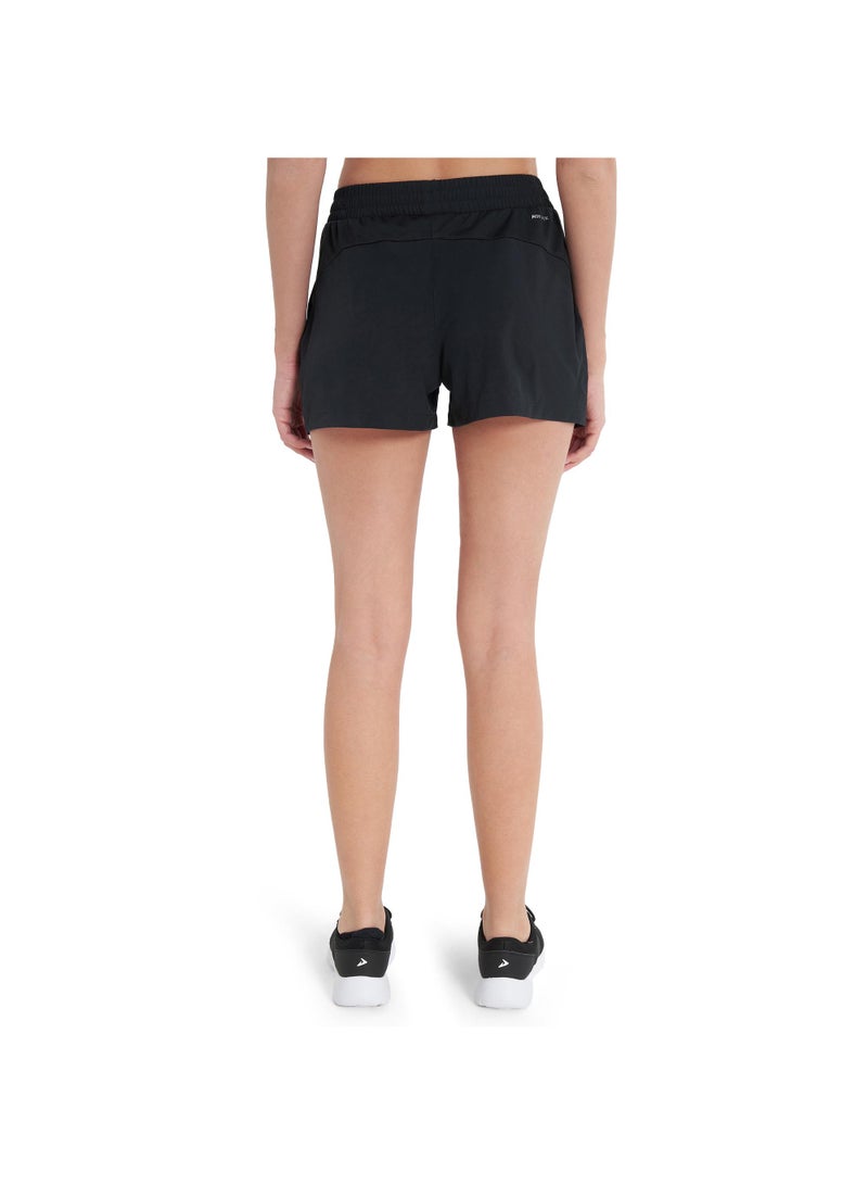 Demix Women's Running Shorts - Demix Black Lightweight & Breathable Athletic Shorts with Moisture-Wicking Fabric & Reflective Details - Image 3