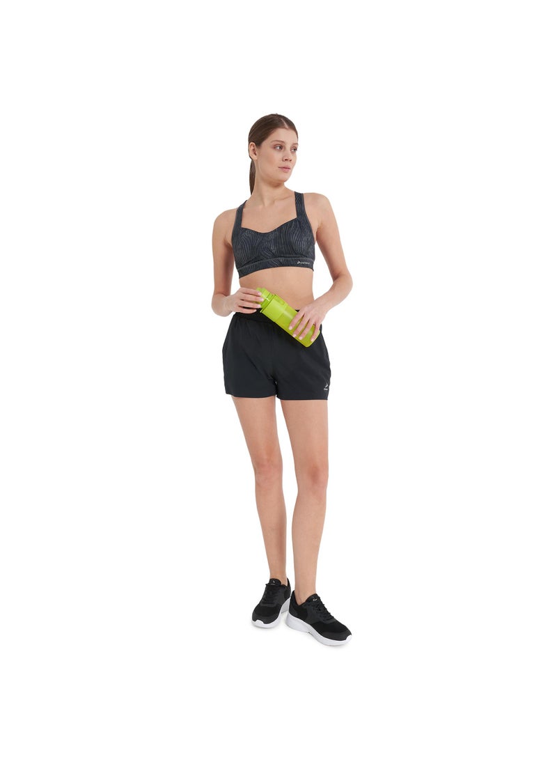 Demix Women's Running Shorts - Demix Black Lightweight & Breathable Athletic Shorts with Moisture-Wicking Fabric & Reflective Details - Image 4