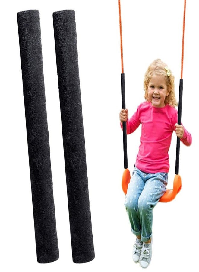 Yopolaz 2 Pack Swing Chain Cover Set - Comfortable Swing Chain Handle Grip Sleeve for Playground - Swingset Accessories Swings Barrier Chain in Garden Backyard Patio Outdoor (Black x 2) - Image 1