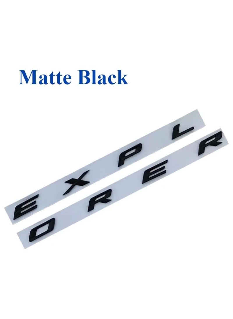 بيعتكلها ملصق سيارة ثلاثي الأبعاد يحمل شعار EXPLORER شعار الجسم وشارة غطاء محرك السيارة وإكسسوارات السيارات المتوافقة مع Ford Explorer (أسود غير لامع) - Image 4