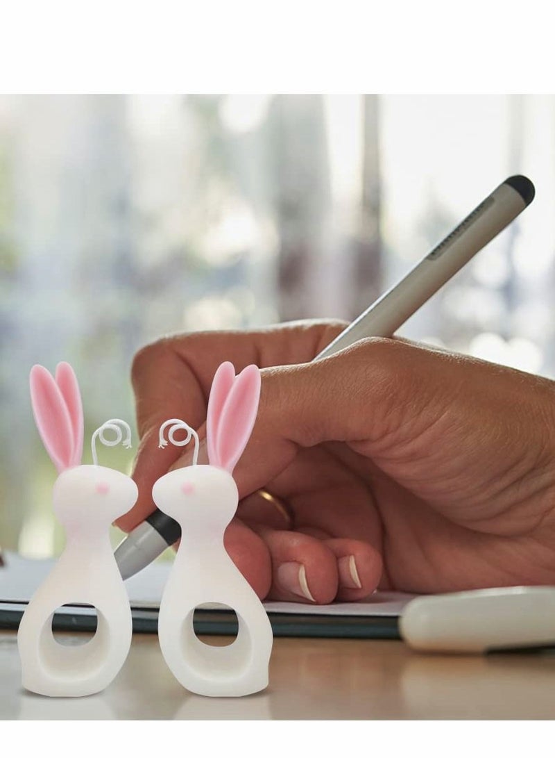 Excefore 2Pcs Silicone Mold 3D Kissing Couple Rabbit Candle Molds for Candle Making, Bunny Silicone Mold, DIY Candle Plaster Soap Craft Making Tool - Image 2