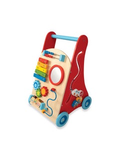 Nuby Wooden Baby Walker With Interactive Features For Early Development, Promotes Walking, Motor Skills, And Creativity  - Image 1