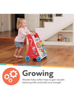Nuby Wooden Baby Walker With Interactive Features For Early Development, Promotes Walking, Motor Skills, And Creativity  - Image 2