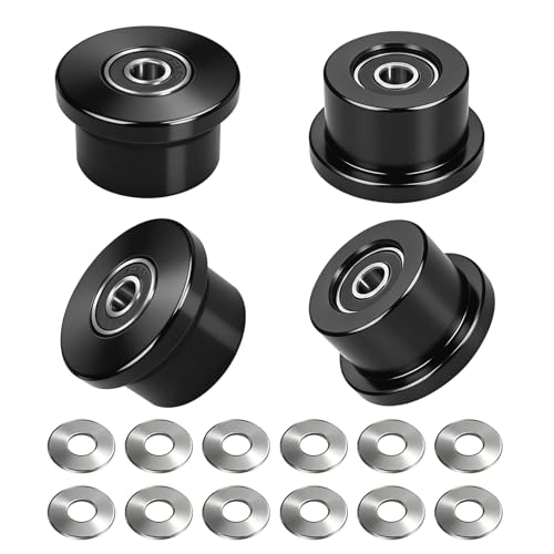 Vsttar Qty4 Machined WheelsRollers Compatible Total Gym Replacement Fits Models 10001100140015001600170018001900AchieverForceGoldMaxPlatinumPlatinum PlusProSupraSupremeUltimaUltraXLI - Image 1