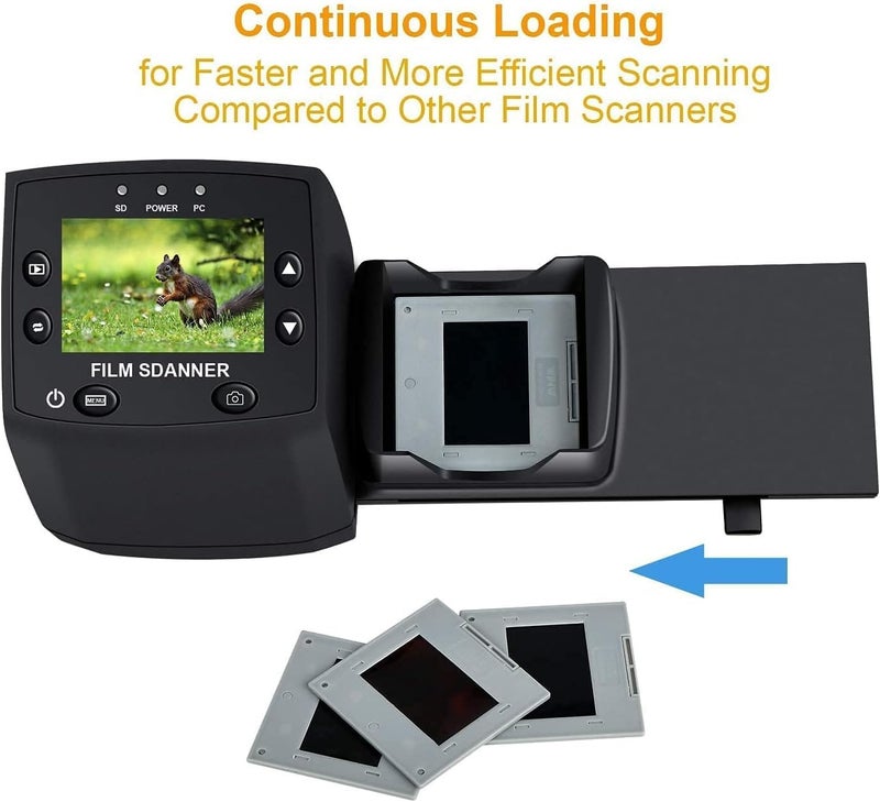 DIGITNOW! 135 Film Negative Scanner High Resolution Slide Viewer,Convert 35mm Film &Slide to Digital JPEG Save into SD Card, with Slide Mounts Feeder No Computer/Software Required - Image 4