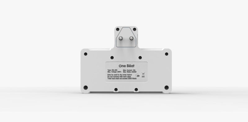 One Beat Cordless Extension Board with Individual Switch-Multi Plug Socket with 3 Sockets - Flex Board with Safety Shutter Protection - Image 5