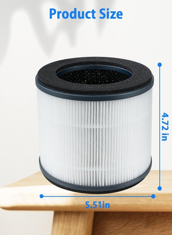 بي بي تي بام بوتس فلتر بديل BBT BAMBOOST AP-T10FL متوافق مع أجهزة تنقية الهواء Homedics AP-T10-BK و AP-T10-WT Total CleanAir 360-Degree HEPA من نوع H13، فلتر HEPA حقيقي وفلتر كربون نشط، عبوة من قطعتين - Image 3