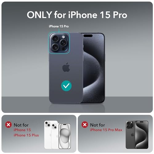 PULOKA Premium Vegan Leather Phone Cover for iPhone 15 PRO - Sleek Flip Case with Card Slot - Slim, Durable, Privacy Protection - Kickstand Function - Elegant Flip Wallet Cases for Apple - Blue - Image 2