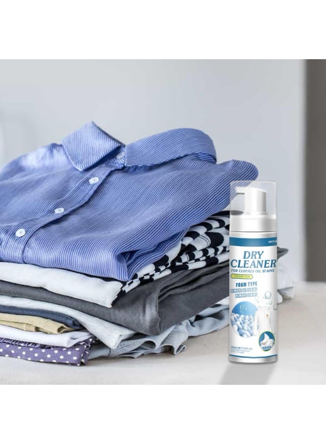 SYOSI بخاخ تنظيف جاف للملابس، بخاخ مزيل البقع، مزيل بقع الزيت، مزيل بقع منزلي بدون ماء، مزيل بقع الأقمشة للملابس - Image 2