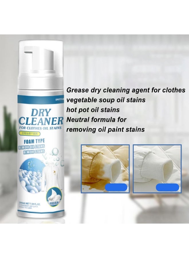 SYOSI بخاخ تنظيف جاف للملابس، بخاخ مزيل البقع، مزيل بقع الزيت، مزيل بقع منزلي بدون ماء، مزيل بقع الأقمشة للملابس - Image 5