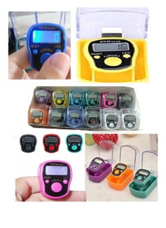 4 Pieces Digital Electronic Tasbeeh Counter with LED Light and Storage Box (Multi-Color and Uses)